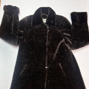Neiman Marcus Faux Fur brown coat